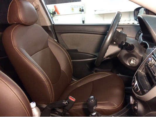 Каркасные авточехлы на Hyundai Solaris